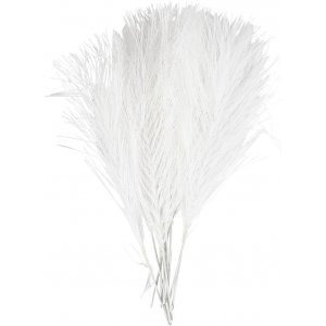 Plumes artificielles - blanches - 10 pcs