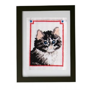 Kit de broderie Bordure enfant - Chaton