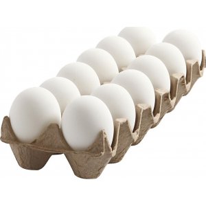 Oeufs en plastique - Blanc - 12 pcs