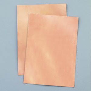 Dcoupes en feuille de cuivre 100 x 150 mm / 0,1 mm - paquet de 2