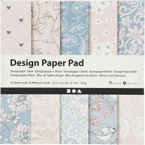 Papier design - rose - 50 feuilles