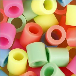 NABBI Perles tube Jumbo 500 pcs - Couleurs pastel