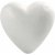 Coeurs en polystyrne - blanc - H8 cm - 50 pcs