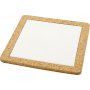 Sous-verres avec cadres en lige - blanc - 10 pcs