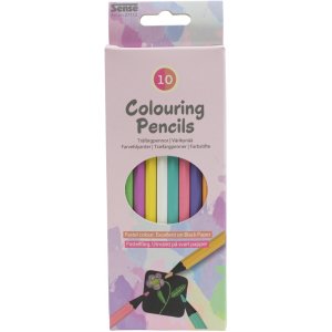 Crayons de couleur bois Pastel 10P