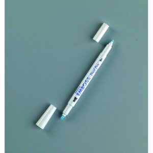 Stylo  embosser 17,5 cm - transparent 2 extrmits