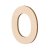 Lettres en bois non trait 80x5 mm - O