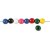 Perles en bois - rondes - couleurs mlanges - 22 g