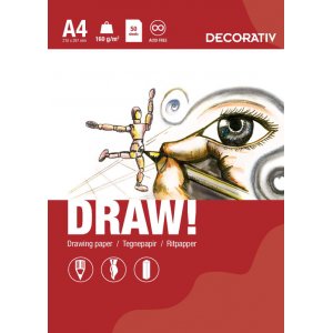 Bloc  dessin DRAW A4 (160g) - 50 feuilles