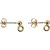 Clous d'oreilles avec boucle et boule - plaqu or - 10 pcs