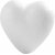 Coeurs en polystyrne - blanc - H6 cm - 50 pcs