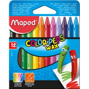 Pinceau craie - Maped - Color'Peps 12 crayons de cire