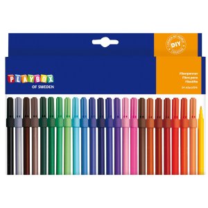 Stylo fibre 24 pcs troit