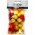 Pompons - orange - rouge - jaune - 48 pcs