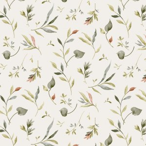 Toile cire Boucle PVC - Beige/Vert