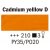 Peinture acrylique Rembrandt 40 ml - Jaune de cadmium fonc