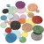 Cercles dcoratifs en caoutchouc - couleurs de paillettes mlanges - 150 pcs