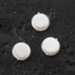 Perles de cire en verre 6 mm Blanc - 24 pcs