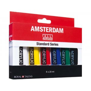 Set de peinture acrylique Amsterdam 20 ml - 6 tubes