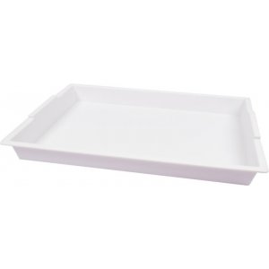 Plateau en plastique 40,5 x 30,5 x 4 cm blanc, 4 pcs.