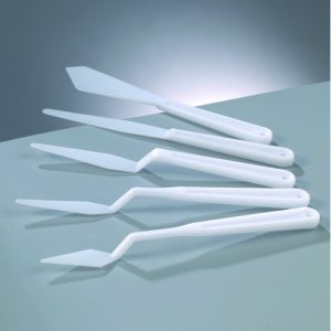 Spatule plastique 17 - 19 cm - blanche 5 pices