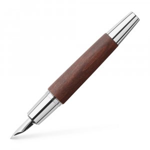 Stylo plume E-motion - Bois/Chrome Marron fonc