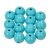 Perles en bois 14 mm - turquoise 18 pcs. diamtre du trou 3,0 mm