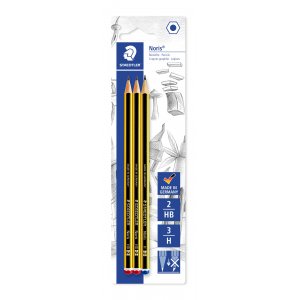 Crayons Noris avec gomme et taille-crayon - 3 crayons