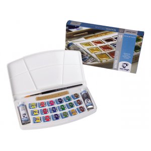 Coffret aquarelle Van Gogh (18+2 couleurs, ponge naturelle et pinceau)