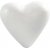 Coeurs en polystyrne - blanc - H11 cm - 25 pcs