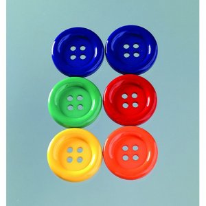 Bouton 34 x 34 mm - plusieurs couleurs 6 pcs.  L'lection primaire