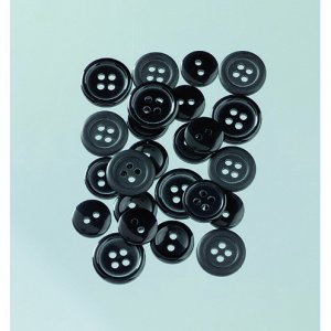 Boutons 10 - 15 mm - noir 40 g noir