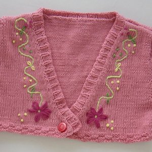 Patron tricot - Bolro avec broderie