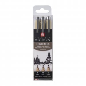 Coffret Fineliner Pigma Micron - 3 stylos (08, 10, 12)