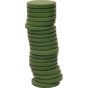 Rondelles de couleur  30 mm - vert fonc - 20 pcs