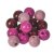 Perles rondes en bois de couleurs mlanges 12mm 25g - Rose mlang