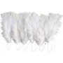 Vers le bas sur fil d'acier - blanc - 18 x 3 pcs