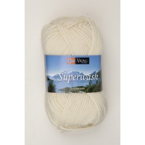 Fil Viking Superwash 50g - Blanc naturel (102)