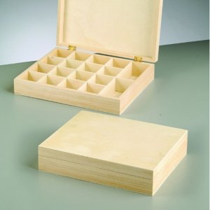 Coffret en bois 25 x 20 x 5,5 cm - non trait