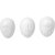 Oeuf en plastique - blanc - motif en relief - 12 pcs