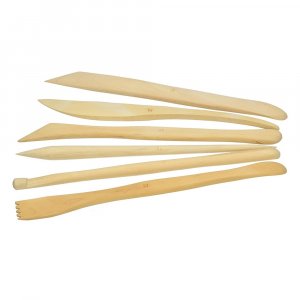 Set d'outils de modelage bois 20 cm - 6 pices