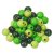 Perles rondes en bois de couleurs mlanges 8mm 25g - Vert mlang