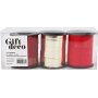 Cordon cadeau - or - rouge - rouge - 3 x 15 m