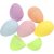 Oeuf en plastique - 2 parties - couleurs pastel - H6 cm - 12 pcs