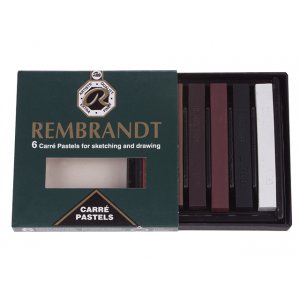 Rembrandt Carr Pastel en set - nuances de marron - 6 pcs