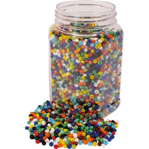 Perles du Congo en verre - 4 mm - 500 g