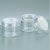 Rcipient en plastique  3,9 cm x 3,3 cm - rond transparent, bouchon  vis