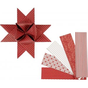 Bandes toiles - rouge - blanc - 18 cm - 40 bandes