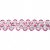 Bordure  paillettes - bicolore, fleurs - fuchsia