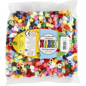 NABBI Perles tube Jumbo 1000 pcs - Couleurs complmentaires